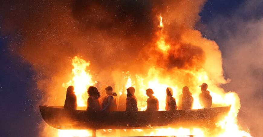 UK Police Say 'Stop The Boats' Bonfire Display May be 'Hate Crime'