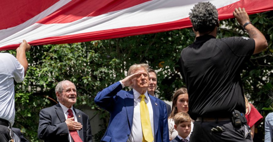 Trump 'Personally Paid' for Giant U.S. Flags at White House as Gifts to His Fellow Americans