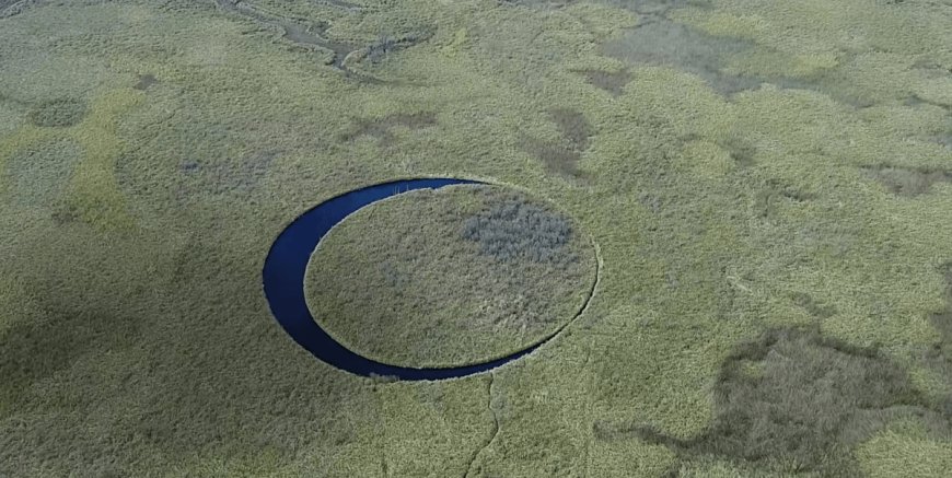 A Spinning Island Lake In Argentina Looms Out Of The Swamps Like An Eyeball