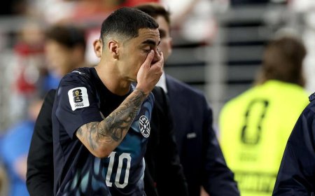 Paraguay's Miguel Almiron becomes first player ejected under FIFA's new mouth-covering rule at World Cup