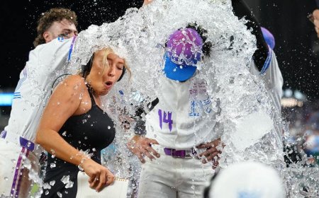 MLB sideline reporter gets drenched in wild post-game celebration, Shinnecock gaffe & MJ's love letter sells