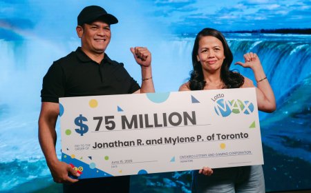 Siblings become first brother-sister duo to win $75M Lotto Max jackpot with OLG