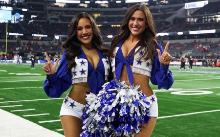 Cowboys Cheerleaders fluff their pompoms, Simone Biles stuffs a troll in a locker & Tartan Army hits Miami