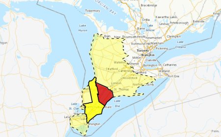 Tornado warning issued for parts of southwestern Ontario