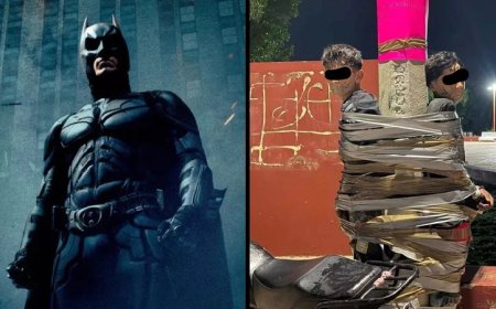 Police Seek Mysterious Mexican ‘Batman’ Vigilante Duct-Taping Motorbike Thieves to Light Poles