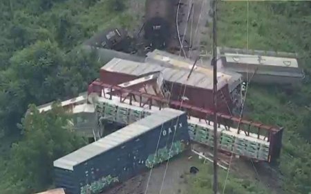 Hazmat crews rush to Pennsylvania train derailment as residents told to shelter in place