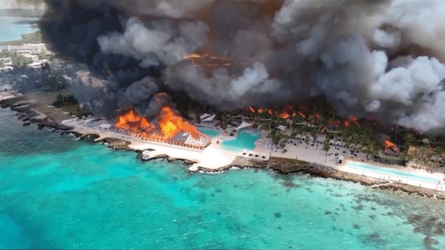 At least one tourist dead after massive fire nearly destroys Caribbean resort, 1,690 evacuated