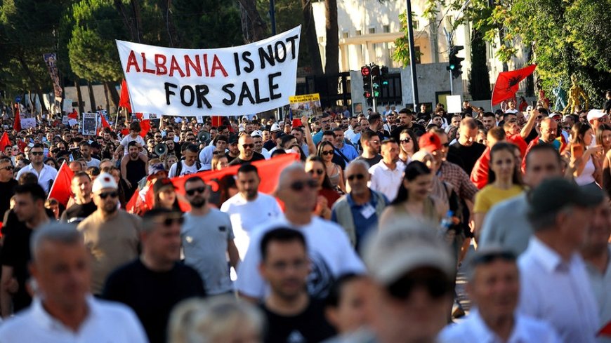 Albanian protesters flood streets demanding prime minister's resignation amid corruption accusations