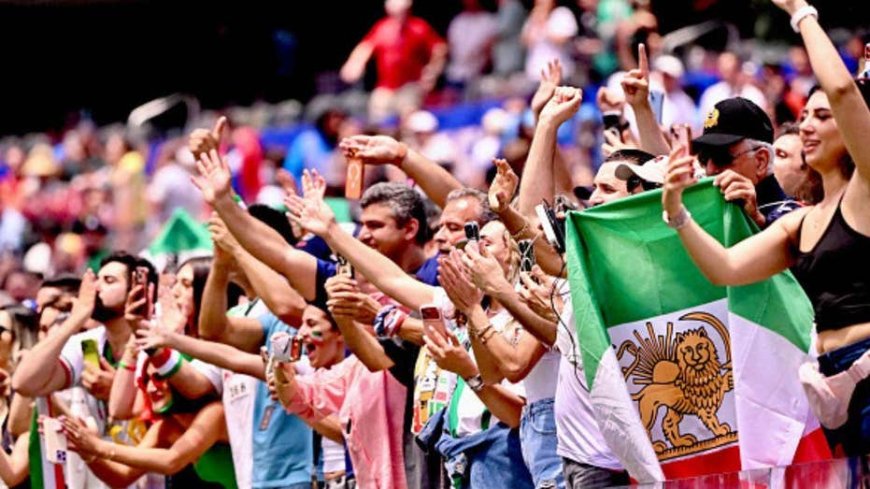 Iranian fans flood SoFi Stadium with banned Lion-and-Sun flags despite FIFA's crackdown at World Cup
