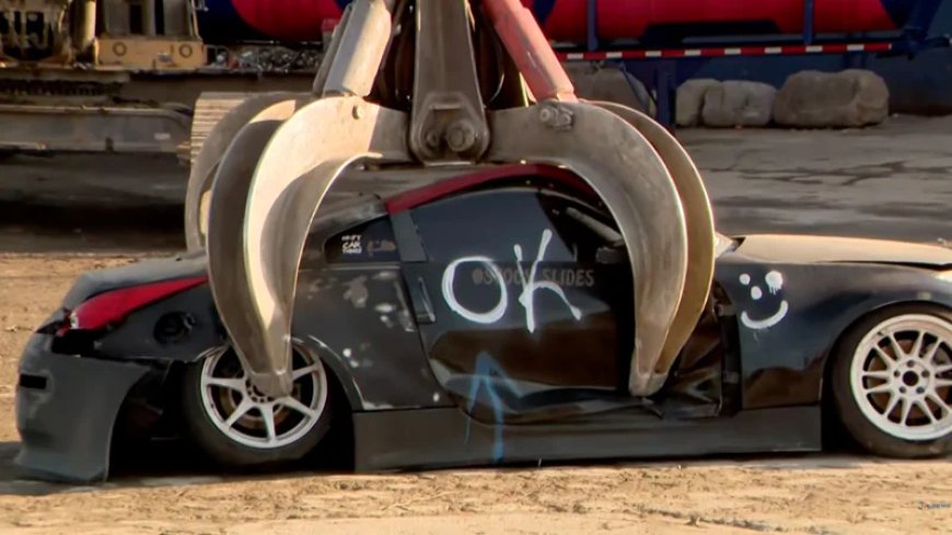 Police Dept. Crushing Cars Involved in Street Takeovers