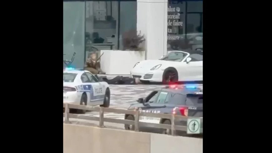 Wild Footage! Canadian Police In Shootout With Camouflage-Clad Gunman, Leaving Civilian, Cop & Suspect Deceased