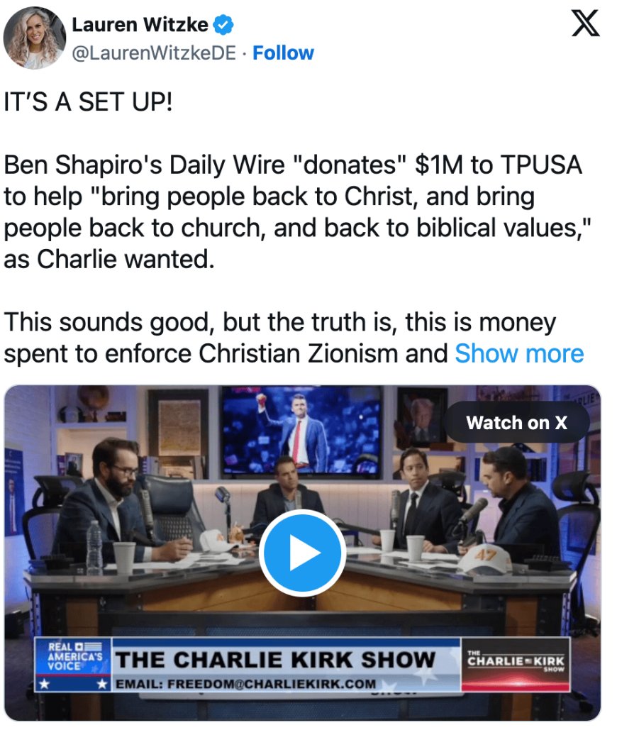 Israeli Foreign Agent Took Over the Charlie Kirk Show Days After His Killing