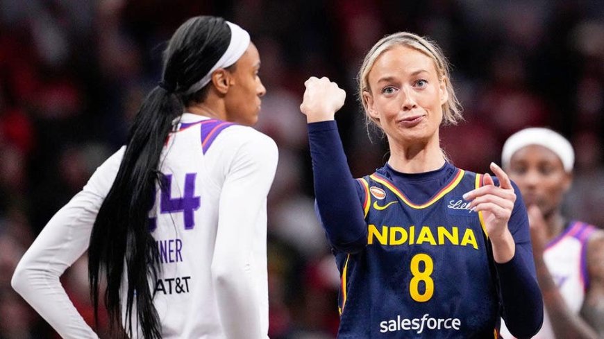 Sophie Cunningham protects Caitlin Clark with a rage-baiting finger-wag, miserable Buster & crash landing!