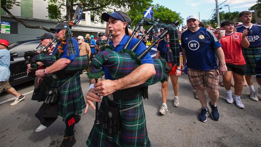 Scotland fans descend on Miami for clash with Brazil after decimating Boston's beer supply