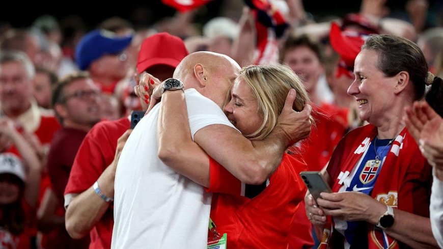 Norway coach's touching moment with wife after World Cup win naturally opens door for his hot daughter