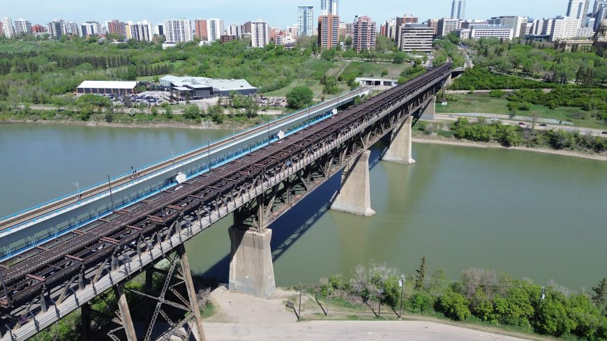 High Level Bridge sidewalk closed after heavy rain erodes riverbank slope