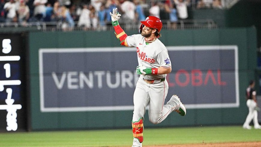 Bryce Harper responds to vulgar chants from National fans with a home run and a gesture during his trot