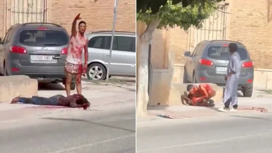 Horror in Spain as Blood-Soaked Africans Battle With Hammer, Broken Bottle on Busy Street