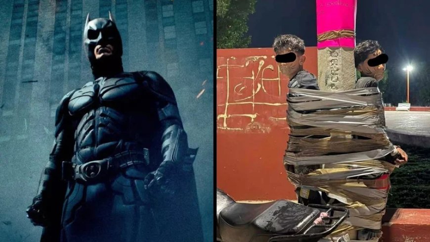 Police Seek Mysterious Mexican ‘Batman’ Vigilante Duct-Taping Motorbike Thieves to Light Poles
