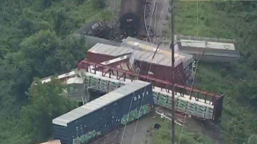 Hazmat crews rush to Pennsylvania train derailment as residents told to shelter in place