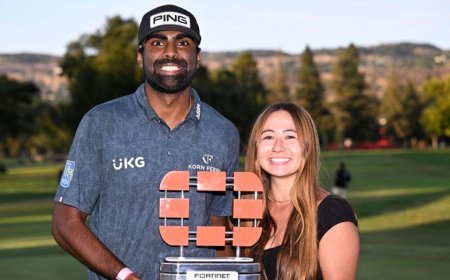 PGA star Sahith Theegala's fiancée feuds with SportsCenter host over 'uncomfortable' interaction