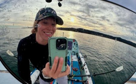 Grand Canyon rafting guide becomes first American woman to row solo across Pacific in record-breaking fashion