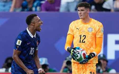 Paraguay goalie tosses ball at France's Kylian Mbappé after World Cup showdown