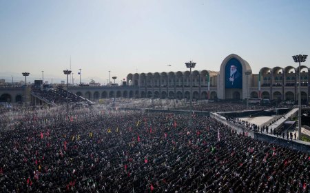 Iran’s top officials attend prayer for the late Supreme Leader Ayatollah Ali Khamenei