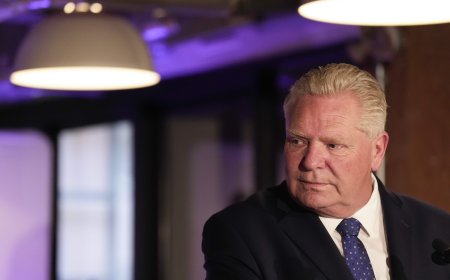 Protesters continue to target Doug Ford with rally outside premier’s Etobicoke office