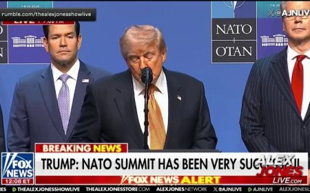 VIDEO: Trump Addresses Iran War Going Hot At NATO Summit After Pentagon Strikes