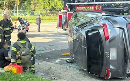 SEE IT: ICE agents pause arrest operation to save woman in rollover crash