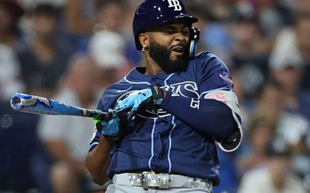 MLB All-Star Game scare as Rays slugger Junior Caminero exits after taking 98 mph fastball to hand