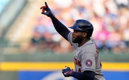 Yordan Alvarez's 12-for-25 record against Nathan Eovaldi looms large in Rangers-Astros matchup