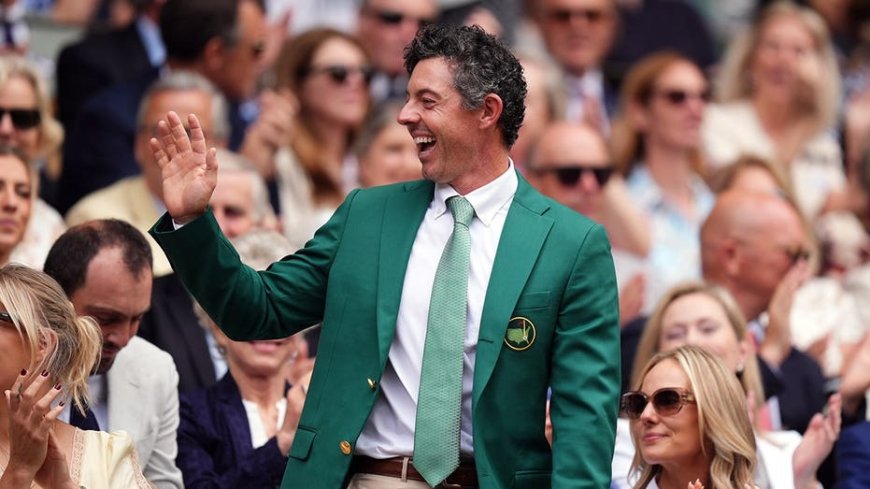 Rory McIlroy turns heads at Wimbledon by sporting his Masters green jacket at Center Court