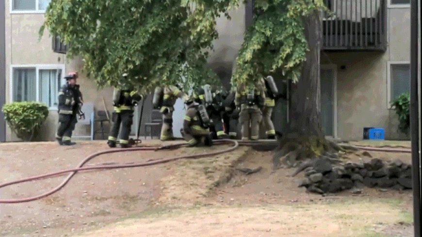 Wild video captures apartment complex electrical room explosion as firefighters investigate smoke call