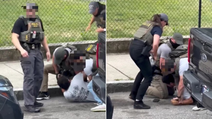 WATCH: Dangerous Illegal Disarms ICE Officer During Arrest in Sanctuary Massachusetts