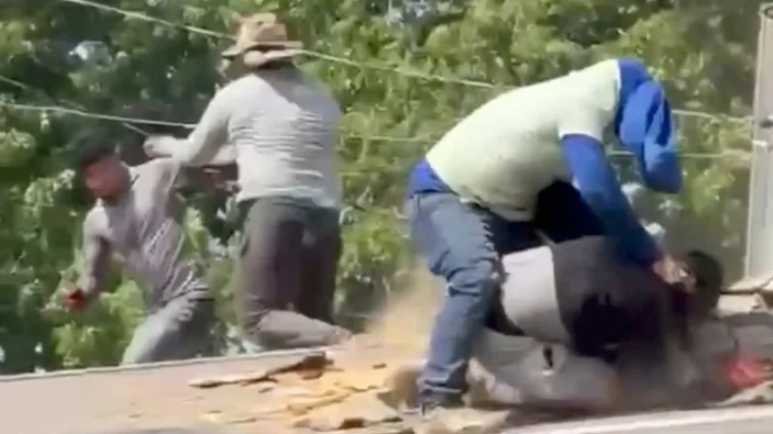 WATCH: Brawling Roofers Tumble Off Michigan House