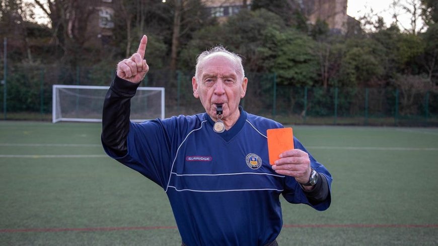 How a 93-year-old soccer referee credits wartime rations and discipline for his longevity