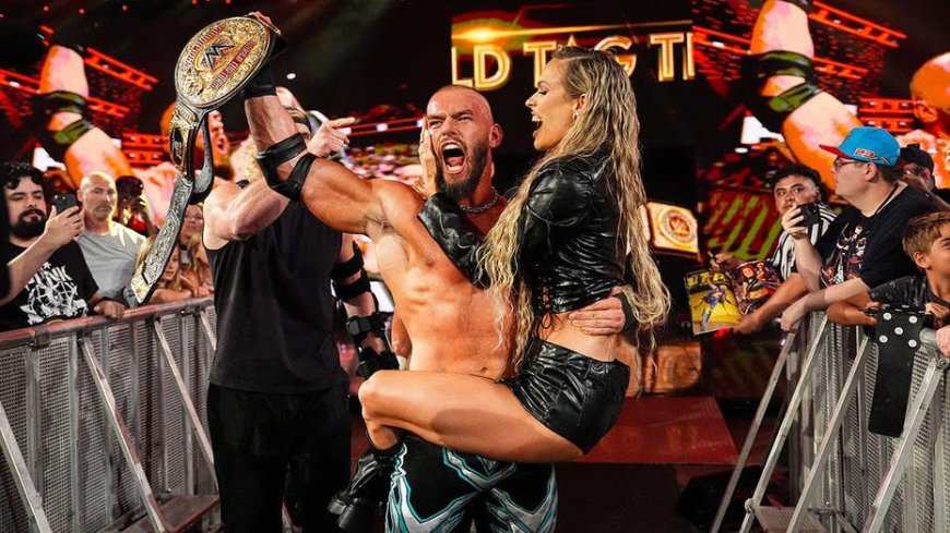 WWE's Maxxine Dupri helps Austin Theory and Bron Breakker win World Tag Team Championship, seals win with kiss