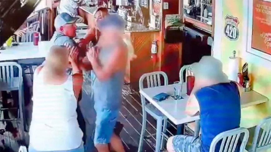 Video shows off-duty Florida sheriff's sergeant allegedly assaulting elderly couple at bar