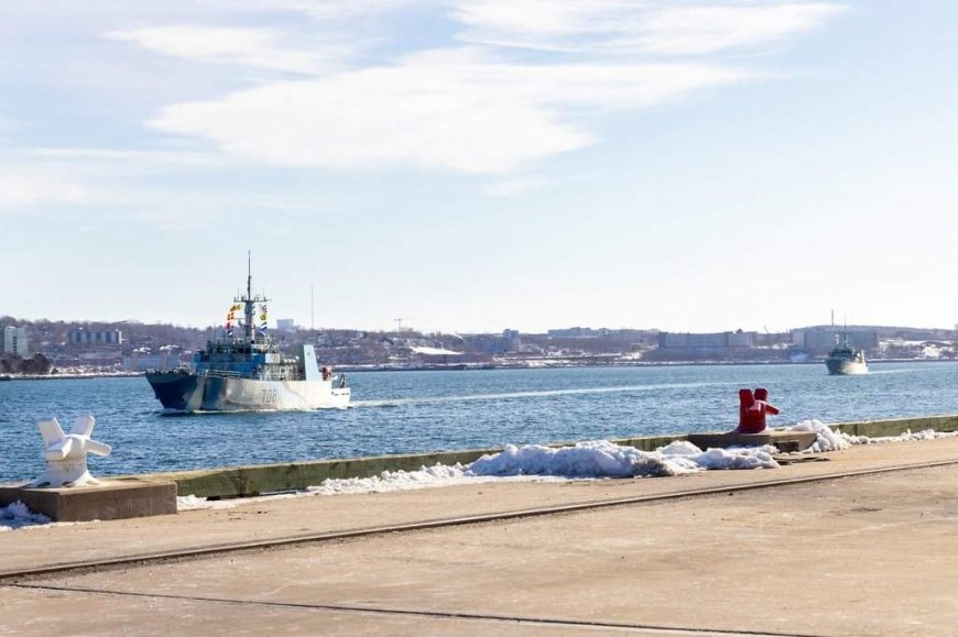 Two Canadian warships depart Halifax for NATO mine-hunting mission in European waters