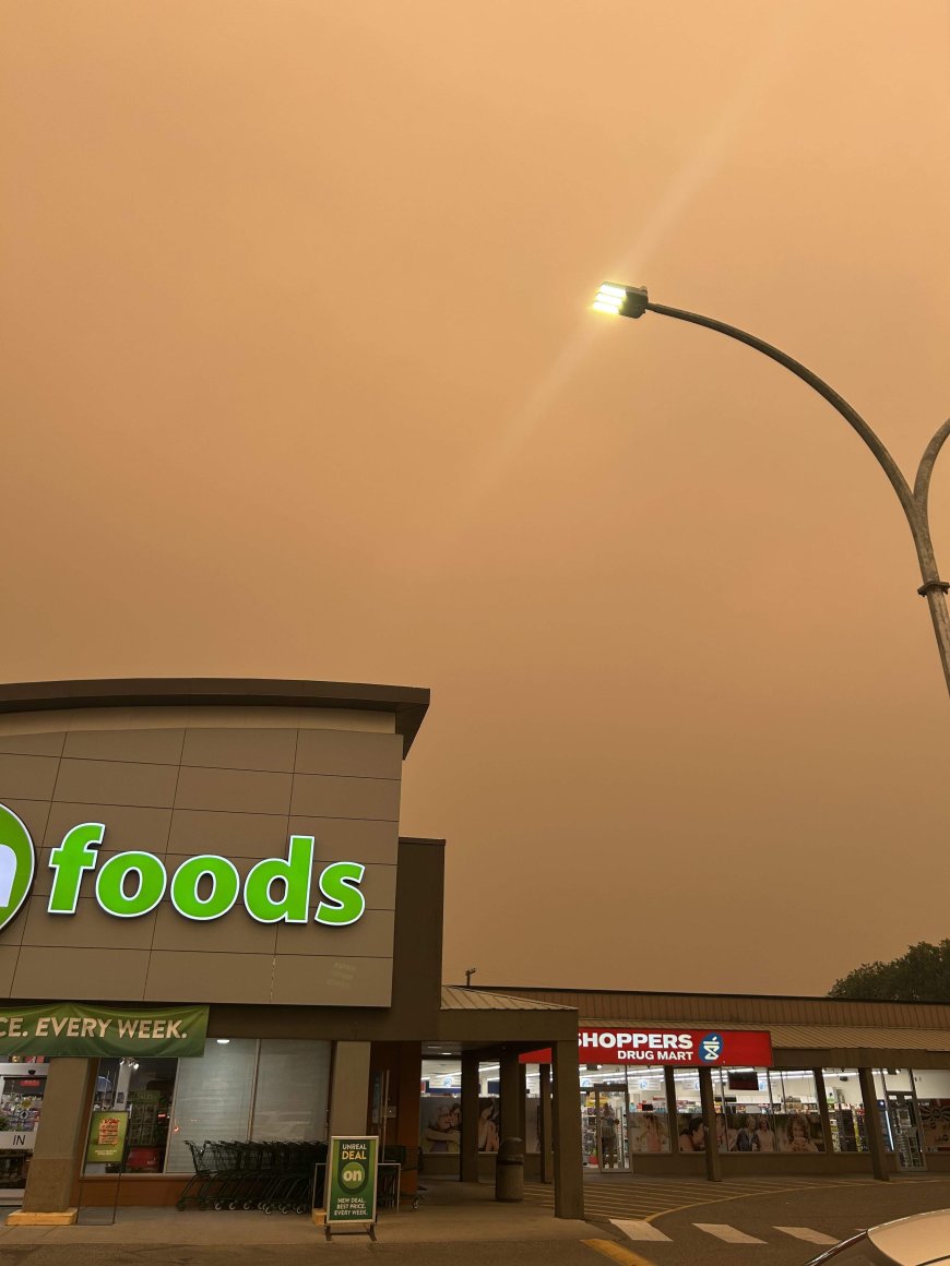 Kamloops skies turn orange as wildfire smoke drifts into region