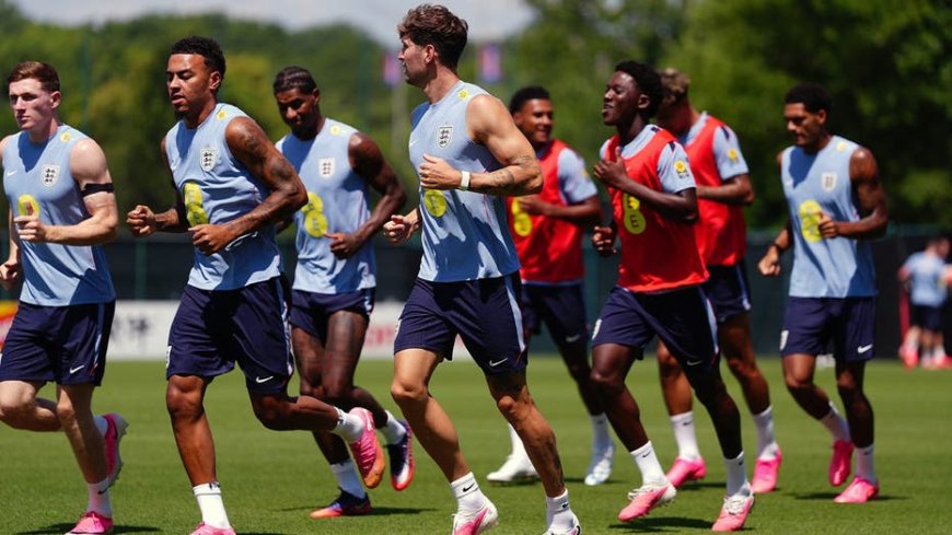 England soccer players bomb off diving board like a teammate wasn't just injured in a freak accident