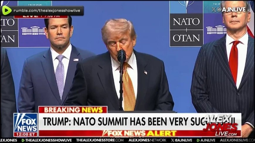 VIDEO: Trump Addresses Iran War Going Hot At NATO Summit After Pentagon Strikes