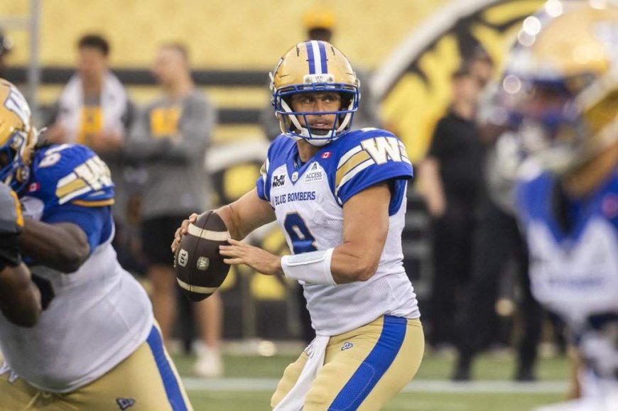 Star Winnipeg Blue Bombers quarterback Collaros to miss game against visiting Argos