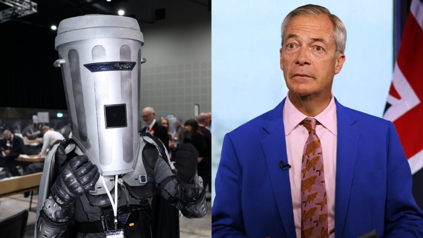 Meet 'Count Binface,' the trash can-clad comedian challenging Nigel Farage