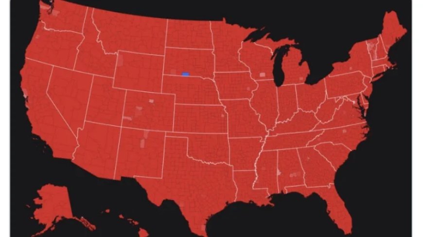 Trump Posts Map Showing Voters Whose Ancestry Is “American” Vote Republican More Than Democrat