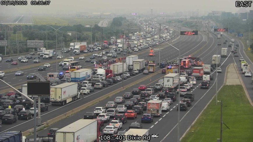2 dead, 3 injured after crash on Hwy. 401 in Mississauga