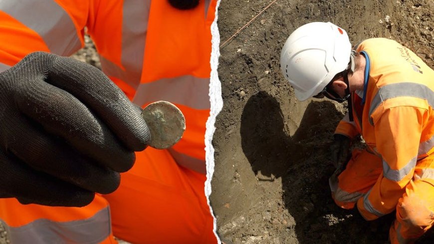 1,740-year-old Roman coin bearing emperor's name found as England rail dig reveals clues