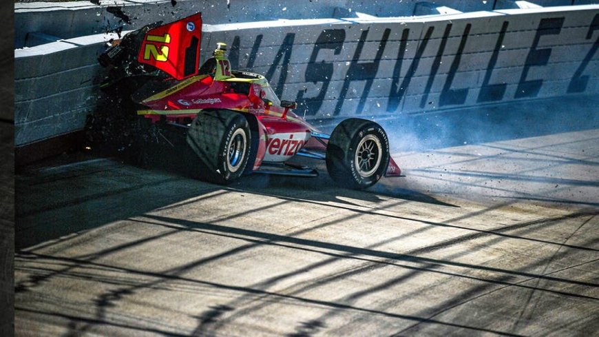 IndyCar driver David Malukas ruled out of qualifying after big crash at Nashville Superspeedway